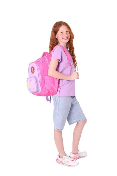 Kaukko Kids Simli Love Desenli Kız Çocuk Dört Bölmeli Okul Çantası - L5211