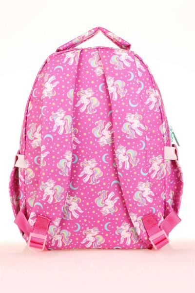 Kaukko Kids Simli Nakışlı Unicorn Pembe Kız Çocuk Okul Sırt Çantası