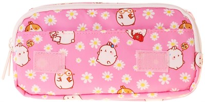 Kaukko Kids Taşıma Askılı Kız Çocuk Molang Baskılı Şık Kalem Çantası (Pembe - Sarı) - L5320