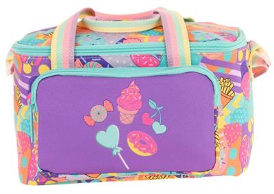 Kaukko Kids Thermo Isı Yalıtımlı Kız Çocuk Şekerleme Desenli Mor Beslenme Çantası L7231 (İki Bölmeli)