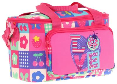 Kaukko Kids Thermo Isı Yalıtımlı Kız Çocuk Love Desenli Pembe Beslenme Çantası L7229 (İki Bölmeli)