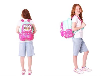 Kaukko Kids Toys Kız Çocuk Kırmızı Yeşil 3D Flamingo Şekilli İlkokul Çantası ve Kalemlik Seti (L5235+L8235)