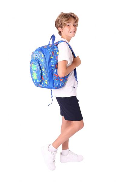 Kaukko Kids Üç Gözlü (Erkek Çocuk) Okul Sırt Çantası (3D Dinazor Detaylı) - L5262