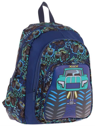 Kaukko Kids Üç Gözlü (Erkek Çocuk) Okul Sırt Çantası (Kamyon Detaylı) - L5261