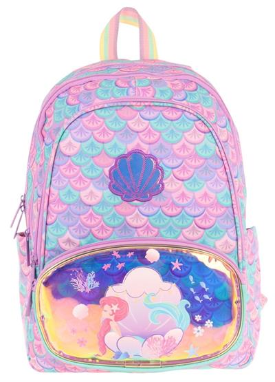 Kaukko Kids Üç Gözlü (Kız Çocuk) Okul Sırt Çantası (Denizkızı Nakışlı ve Baskılı) - L5225