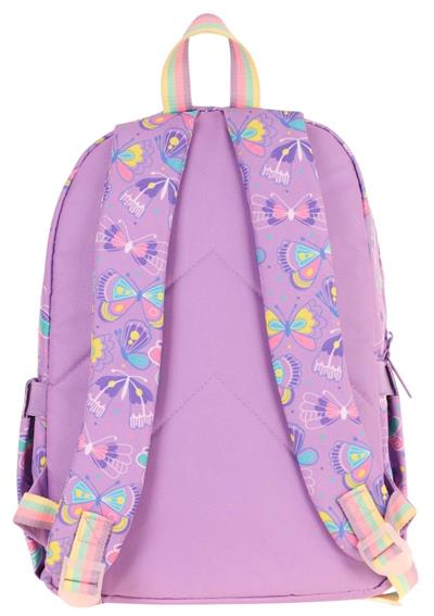 Kaukko Kids Üç Gözlü (Kız Çocuk) Okul Sırt Çantası (Nakışlı Kelebek Desenli) - L5222