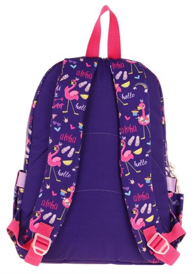 Kaukko Kids Üç Gözlü (Kız Çocuk) Okul Sırt Çantası (Flamingo Detaylı) - L5223