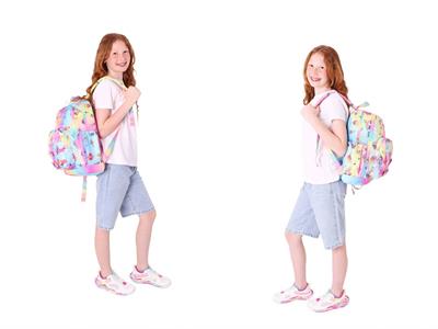 Kaukko Kids Üçlü İlkokul 1.2.3.4. Sınıf Okul Çanta Seti - Mavi Sarı - Kız Çocuk - Silikon Aksesuarlı