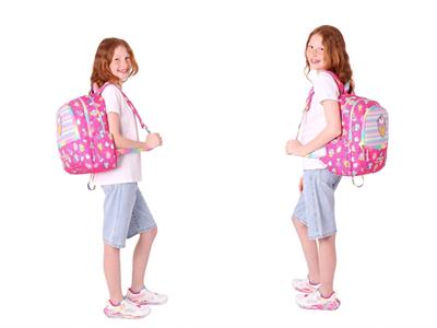 Kaukko Kids Üçlü Kız Çocuk İlkokul Okul Çantası Seti (L5227+L7227+L8227) Pembe - Kauçuk Dondurma