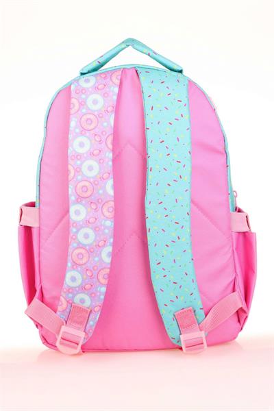 Kaukko Kids Yeşil Pembe Sevimli Kedi Kız Çocuk Okul Sırt Çantası