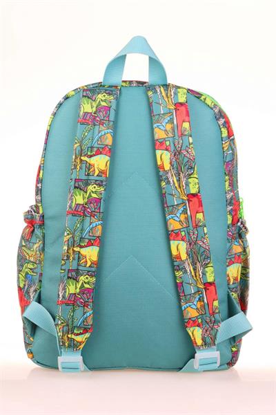 Kaukko Kids Yeşil Sevimli Dinazor Erkek Çocuk Okul Sırt Çantası