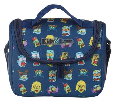 Kaukko Kids&Love Lacivert Zombie Pizza İlkokul Çanta Seti - Erkek