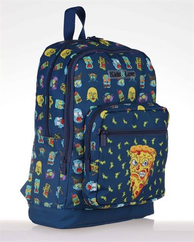 Kaukko Kids&Love Zombie Pizza İlkokul Sırt Çantası - Erkek Çocuk