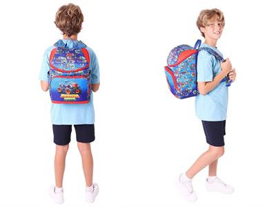 Kaukko Kırmızı Mavi, Monster Truck, Erkek Çocuk Okul Çantası ve Kalem Çantası Seti - L5257+L8257