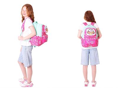 Kaukko Kız Çocuk 3D Flamingo Şekilli Kırmızı Yeşil Okul Sırt Çantası ve Isı Yalıtımlı Beslenme Çantası Seti