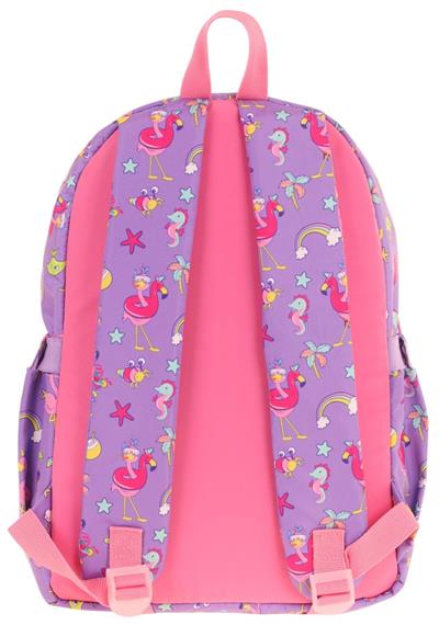 Kaukko Kız Çocuk Peluş Flamingolu İlkokul Okul Sırt Çantası - Mor Pembe - L5240