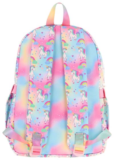 Kaukko Kız Çocuk Peluş Unicornlu İlkokul Okul Sırt Çantası - Pembe - L5243