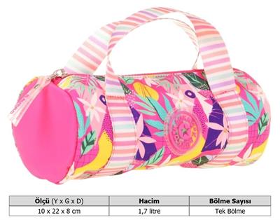 Kaukko Kız Çocuk Tek Bölme Taşıma Askılı Kalem Çantası - Pembe - K2595
