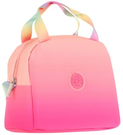Kaukko Kız Çocuklarına Özel Somon Pembe Renk Geçişli Beslenme Çantası (Isı Yalıtımlı) (K9075)