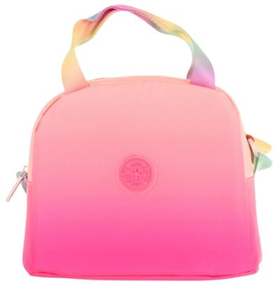Kaukko Kız Çocuklarına Özel Somon Pembe Renk Geçişli Beslenme Çantası (Isı Yalıtımlı) (K9075)