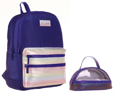 Kaukko Lacivert Okul Sırt Çantası ve Kalemlik Seti - Kız Çocuk