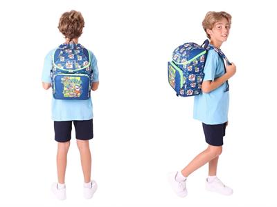 Kaukko Lacivert Yeşil, Dinazor Temalı, Erkek Çocuk Okul Çantası ve Kalem Çantası Seti - L5256+L8256