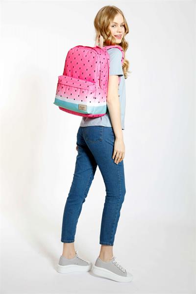 Kaukko Layer Pembe Yeşil Karpuz Okul ve Günlük Sırt Çantası - Watermelon