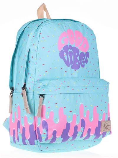 Kaukko Layer Turkuaz Pembe Okul ve Günlük Sırt Çantası - Good Vibes