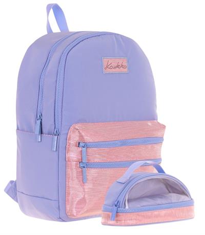 Kaukko Magic Dreams Okul Sırt Çantası ve Şeffaf Kalem Çantası Seti - Kız Çocuk - Mavi Pembe