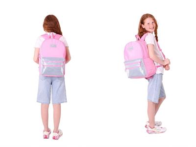 Kaukko Magic Dreams Okul Sırt Çantası ve Şeffaf Kalem Çantası Seti - Kız Çocuk - Pembe Gri