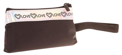 Kaukko Mirror Cüzdan Tipi Tek Bölmeli Kız Çocuk Okul Kalemliği - Siyah - K2752