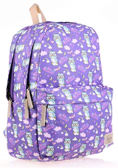 Kaukko Mor Baykuş Okul Çantası ve Kalemlik Seti - Kız