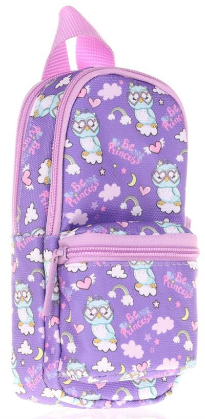 Kaukko Mor Baykuş Okul Çantası ve Kalemlik Seti - Kız