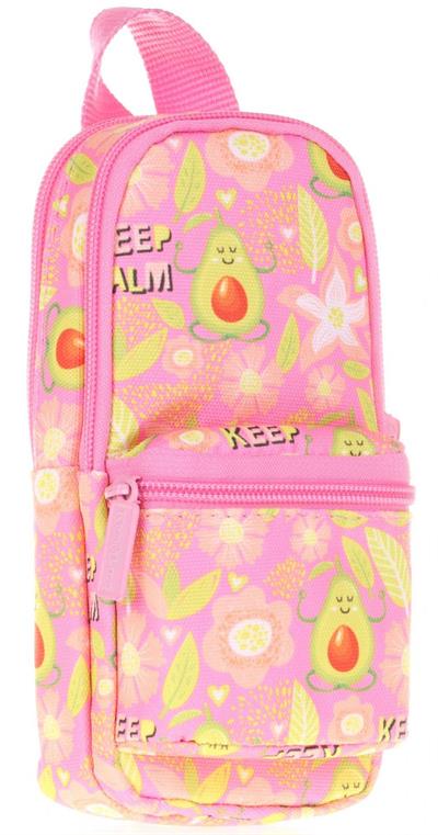 Kaukko Natura Kız Çocuk Çanta Şekilli Kalem Çantası - Pembe Sarı Avokado