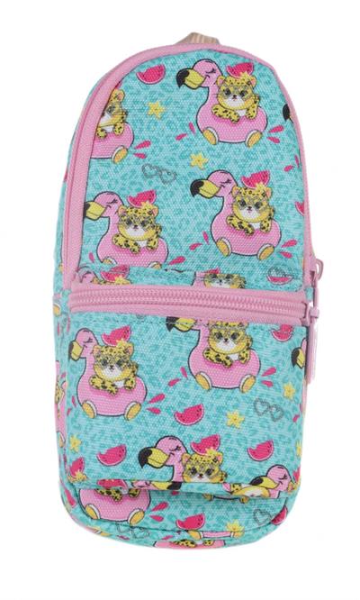 Kaukko Nature Junior Bag Aslan ve Flamingo Kalem Çantası - Kız Çocuk