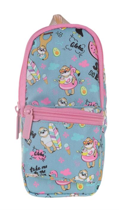 Kaukko Nature Junior Bag Flamingo ve Avokado Kalem Çantası - Kız Çocuk