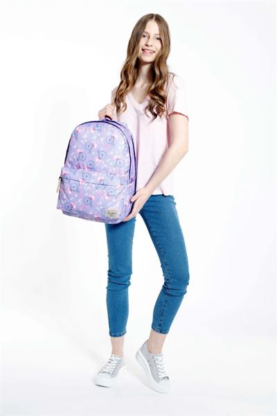 Kaukko Nature Lila Flamingo Kız Okul ve Günlük Sırt Çantası