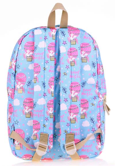 Kaukko Nature Mavi Pembe Travel Magic Kız  Okul ve Günlük Sırt Çantası