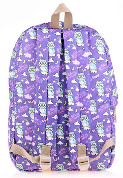 Kaukko Nature Mor Baykuş Kız Okul ve Günlük Sırt Çantası