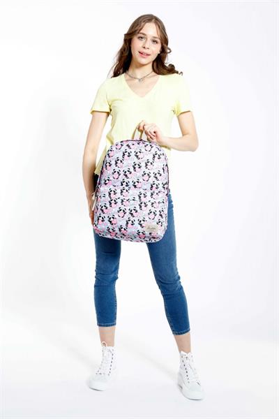 Kaukko Nature Mor Panda Kız Okul ve Günlük Sırt Çantası