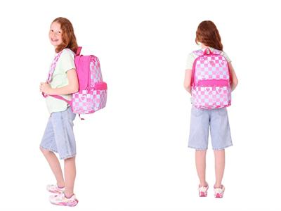 Kaukko Nature Pembe Dama ve Kalp Desenli Okul Çantası ve Isı Yalıtımlı Beslenme Seti - Kız Çocuk