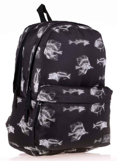 Kaukko Nature Siyah Balık Okul ve Günlük Sırt Çantası