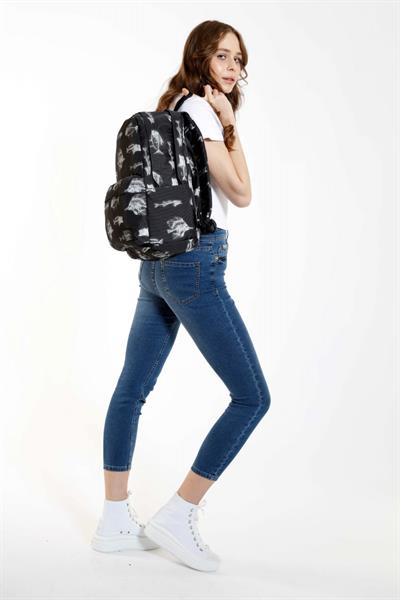 Kaukko Nature Siyah Balık Okul ve Günlük Sırt Çantası