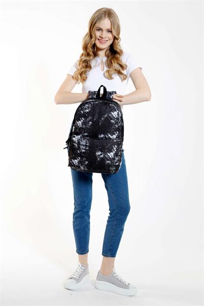 Kaukko Nature Siyah Paint Okul ve Günlük Sırt Çantası