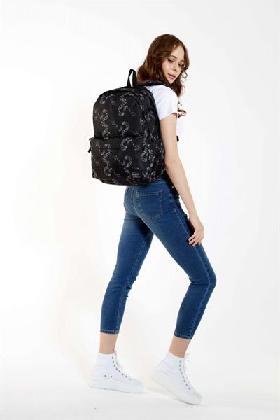 Kaukko Nature Siyah Snake Erkek Okul ve Günlük Sırt Çantası