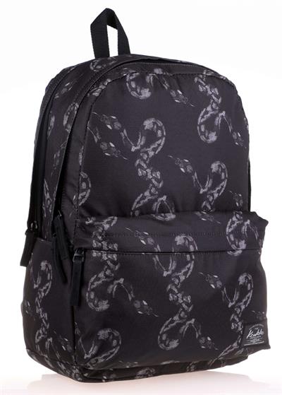 Kaukko Nature Siyah Snake Erkek Okul ve Günlük Sırt Çantası
