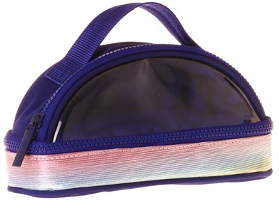 Kaukko Navy Blue Rainbow Parlak Kumaş Detaylı (Lacivert - Çok Renkli) Kız Çocuk Kalem Çantası/Kalemlik - K1864