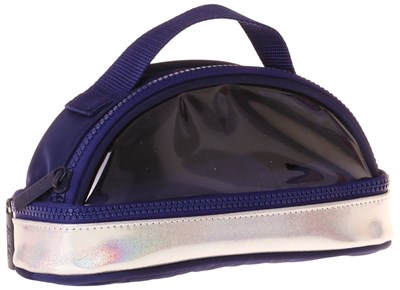Kaukko Navy Blue Silver Parlak Kumaş Detaylı (Lacivert - Gümüş) Kız Çocuk Kalem Çantası/Kalemlik - K1862
