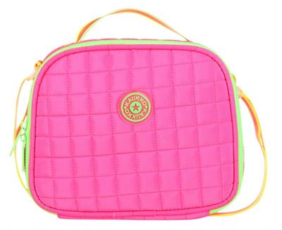 Kaukko Pembe Yeşil Kız Çocuk Kapitone Isı Yalıtımlı (Termoslu) Beslenme Çantası - K9046