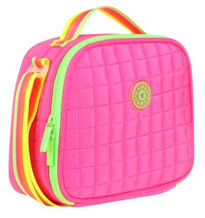 Kaukko Pembe Yeşil Kız Çocuk Kapitone Isı Yalıtımlı (Termoslu) Beslenme Çantası - K9046